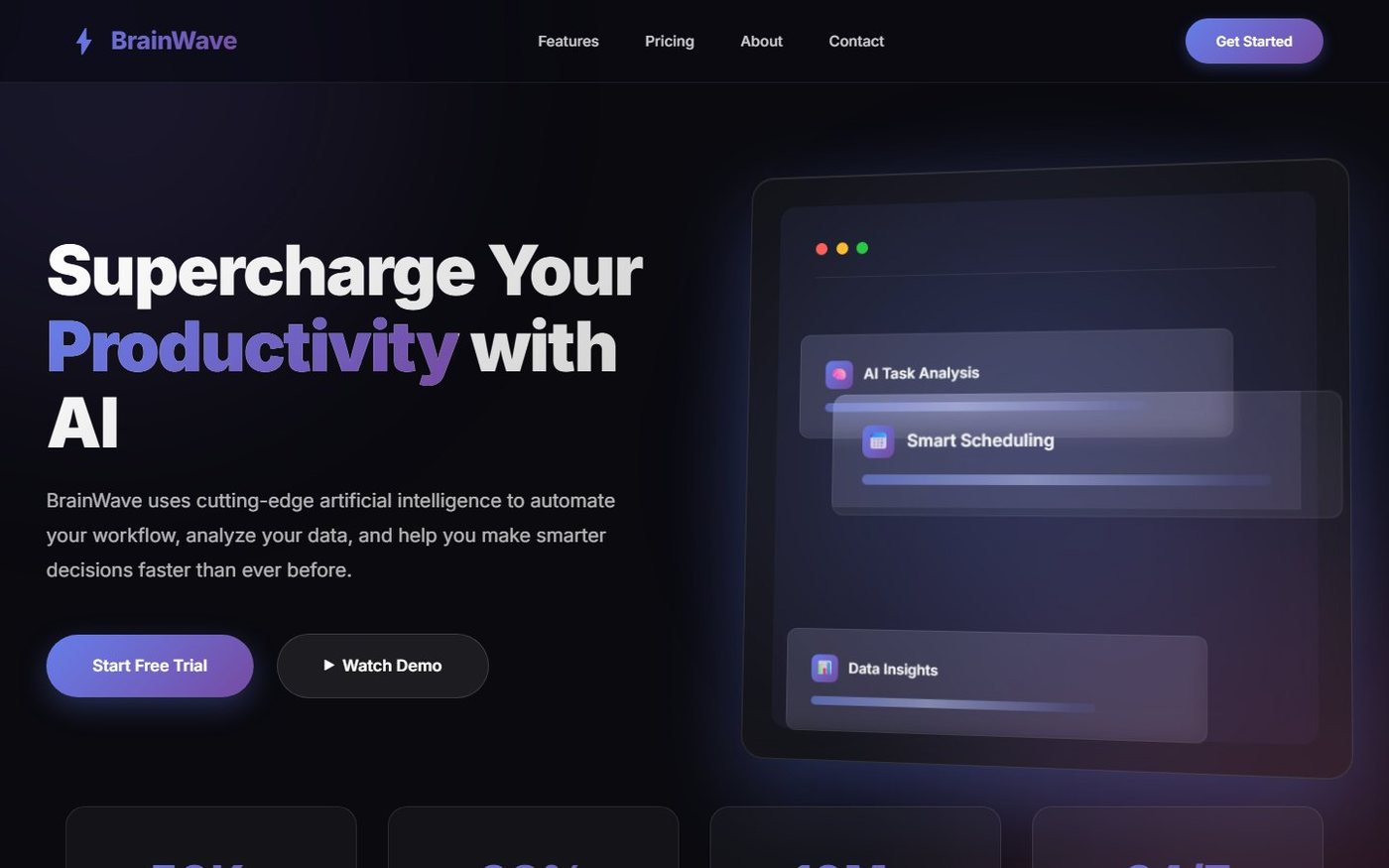 Brainwave landing page